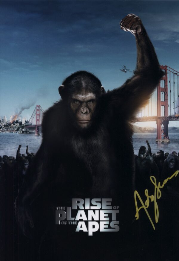 andy serkis signed photo 12x18. shanks autographs