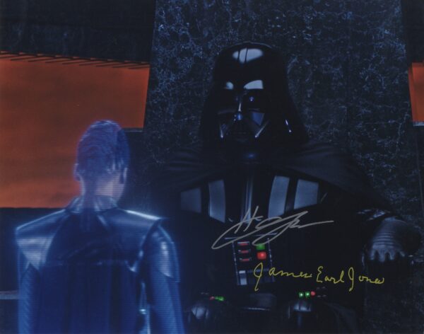hayden christense james earl jones signed photograph . rare SHANKS AUTOGRAPHS