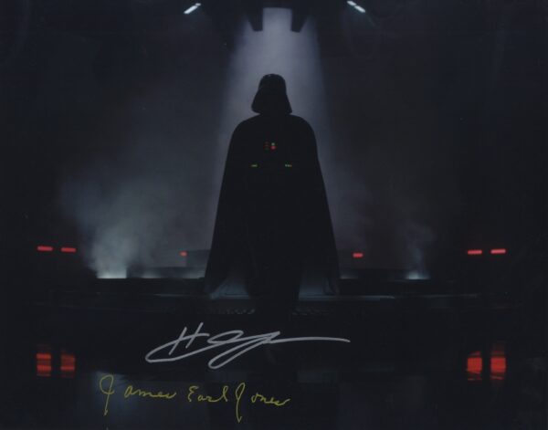 hayden christense james earl jones signed photograph . rare SHANKS AUTOGRAPHS