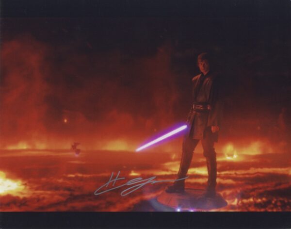 revenge of the sith hayden christensen signed anakin skywalker/vader photograph.shanks autographs