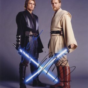 ewan mcgregor hayden christensen signed star wars photo.shanks autographs