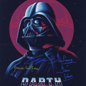 Dave Prowse, Hayden Christensen & James Earl Jones star wars 'Darth Vader' Signed photograph