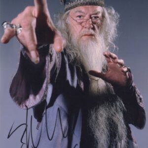 michael gambon signed harry potter photo, professor dumbledore