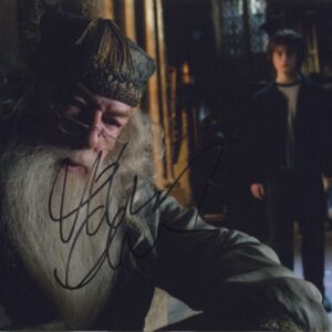 michael gambon signed harry potter photo, professor dumbledore