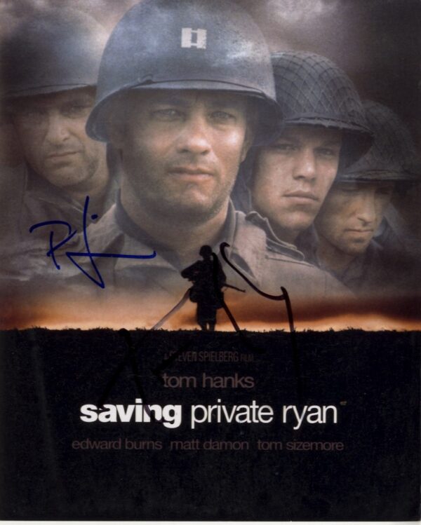 tom sizemore tomorrow hanks signed photo saving private ryan.shanks autographs