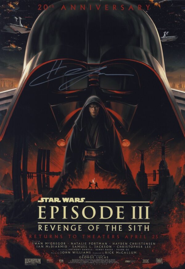 hayden christensen signed photograph .shanks autographs