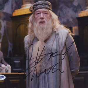 michael gambon signed harry potter photo, professor dumbledore psa/dna authentication