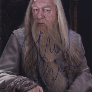 michael gambon signed harry potter photo, professor dumbledore psa/dna authentication