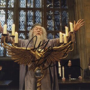 michael gambon signed harry potter photo, professor dumbledore