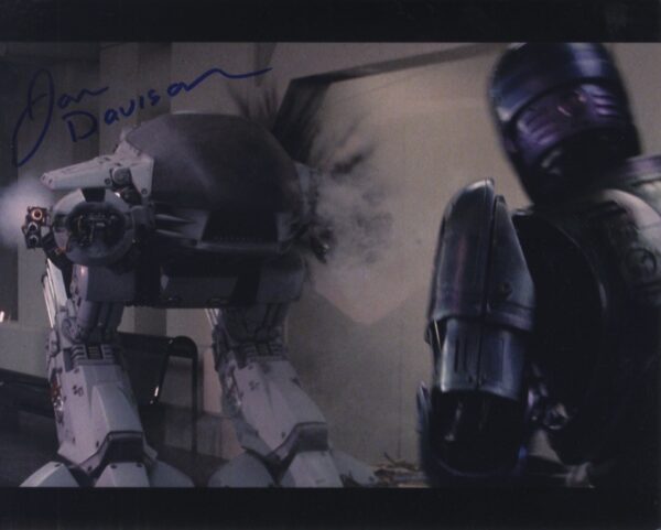 Jon Davison signed Ed-209 robocop photo.shanks autographs