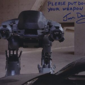Jon Davison signed Ed-209 robocop photo.shanks autographs