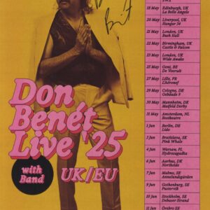donny benet signed tour poster .shanks autographs