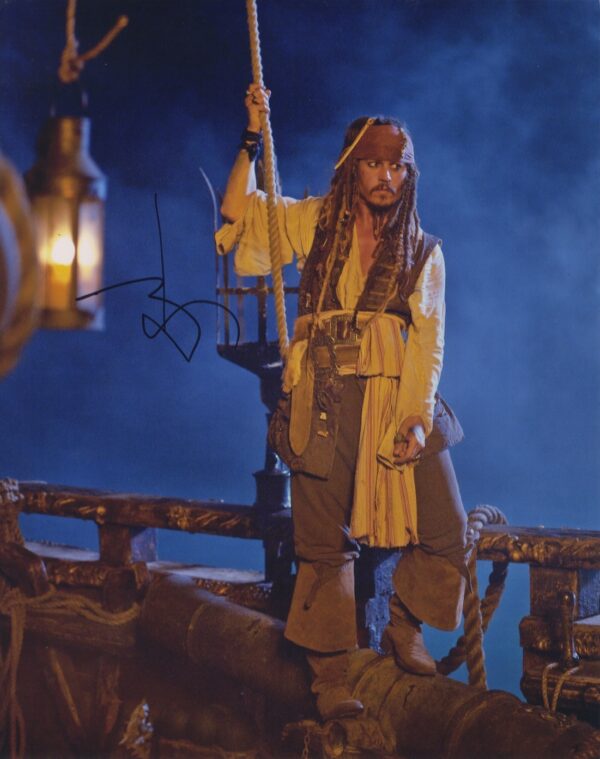 JOHNNY DEPP SIGNED PHOTO. SHANKS AUTOGRAPHS