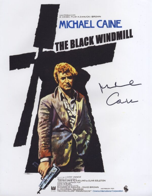 Michael caine signed photo. shanks autographs