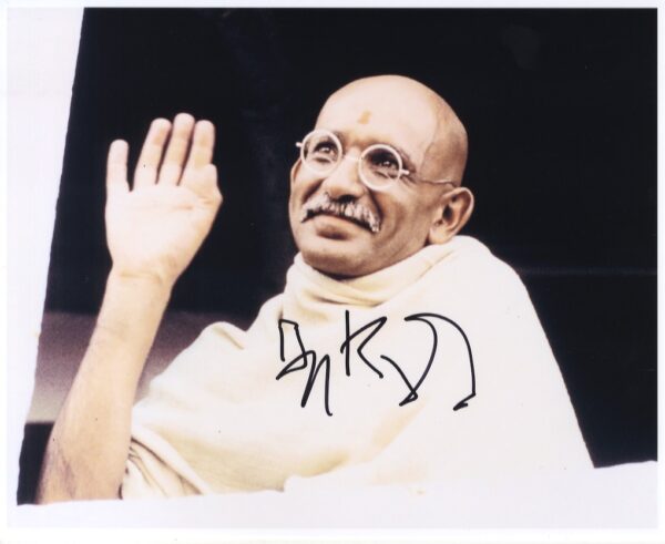 ben kingsley signed photo.shanks autographs