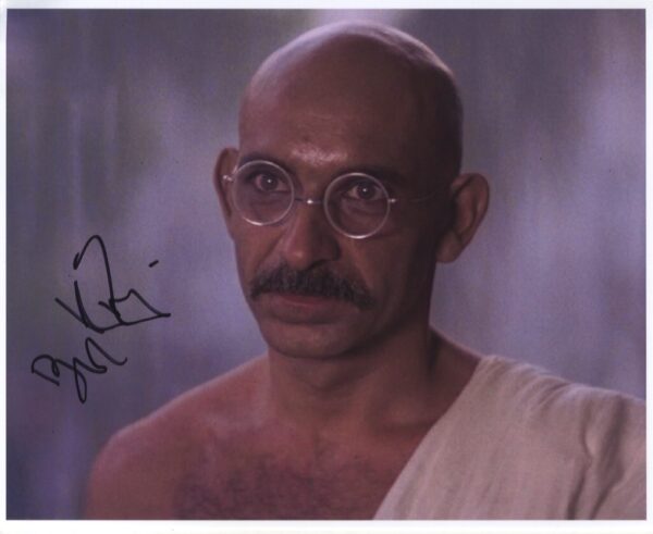 ben kingsley signed photo.shanks autographs