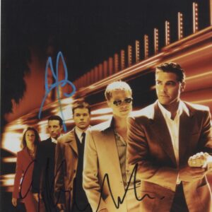 OCEAN'S ELEVEN Clooney, pitt, Damon signed. shanks autographs