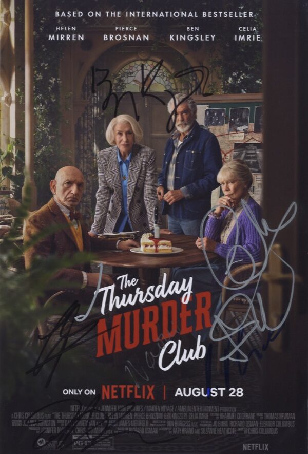 Thursday murder club signed photo ben kingsley
