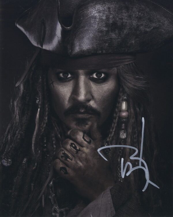 Johnny depp signed photo.shanks autographs