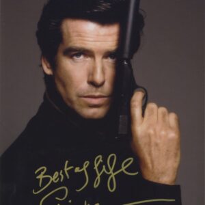 pierce brosnan goldeneye James Bond signed photo, Shanks autogrtaphs