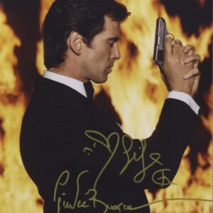 pierce brosnan goldeneye James Bond signed photo, Shanks autogrtaphs