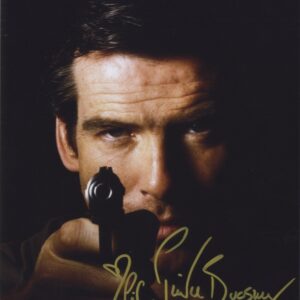 pierce brosnan goldeneye James Bond signed photo, Shanks autogrtaphs