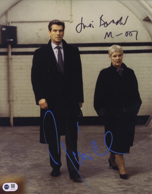 pierce brosnan judi dench signed .shanks autographs