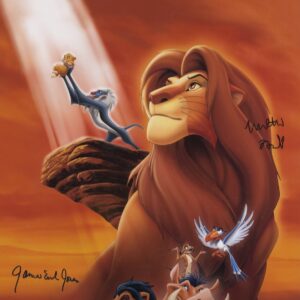 James earl jones & Matthew Broderick signed lion king photo.shanks autographs