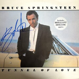 bruce springsteen 'tunnel of love' signed vinyl record. shanks autographs