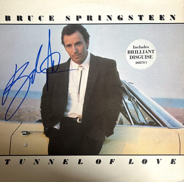 bruce springsteen 'tunnel of love' signed vinyl record. shanks autographs