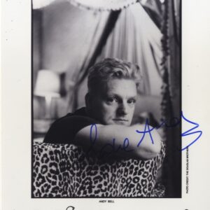andy bell erasure signed photo.shanks autogrpahs