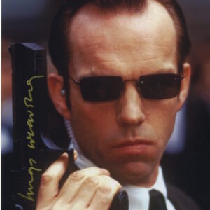 Hugo weaving signed 8x10 photo.shanks autographs