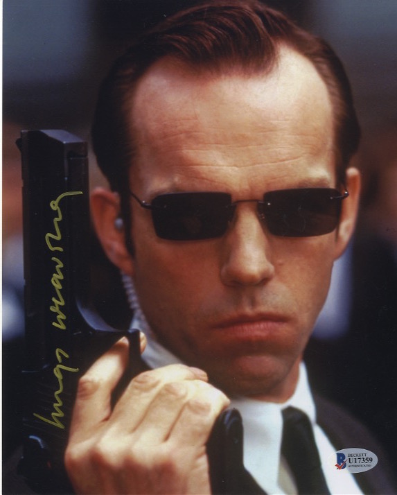 Hugo weaving signed 8x10 photo.shanks autographs