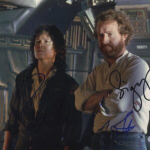 Sigourney weaver & Ridley Scott signed ALIEN.shanks autographs