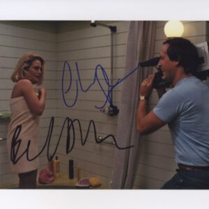 chevy chase & beverly d'angelo signed photo.shanks autographs