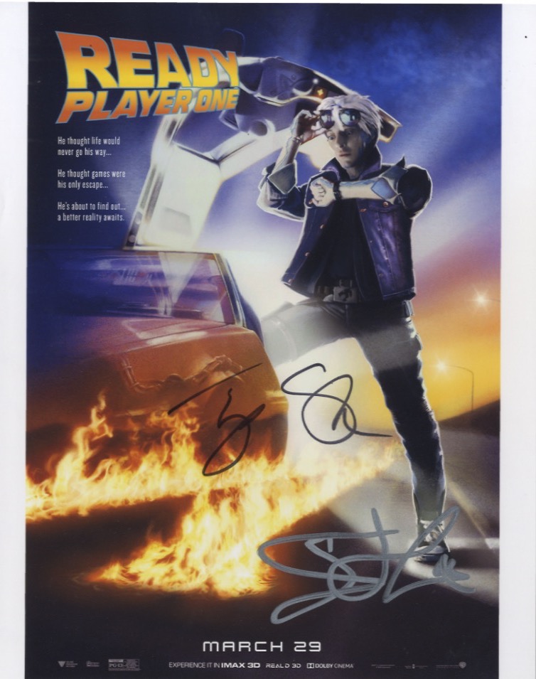 tye Sheridan & Ernest Cline ready player one signed photo.shanks autographs