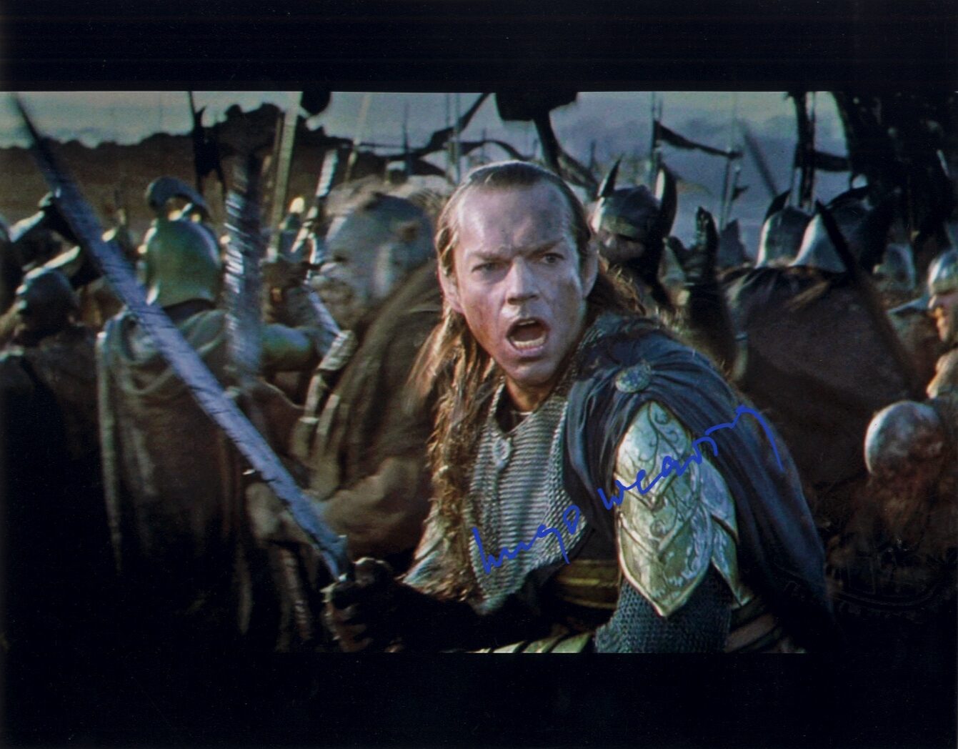 Hugo weaving signed photo.Shanks Autographs - Lord of the Rings Elrond