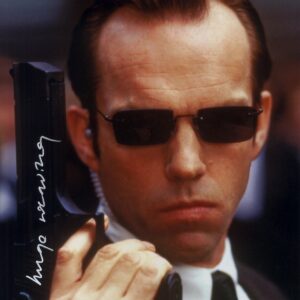 Hugo weaving signed 11x14 photo.Shanks Autographs