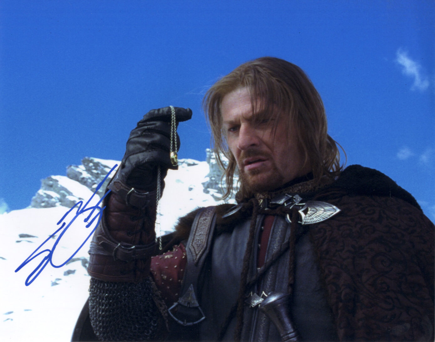 sean bean signed boromir lord of the rings .shanks autographs