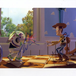 Toy Story signed photo_tom hanks & Tim Allen signed photo. shanks autographs