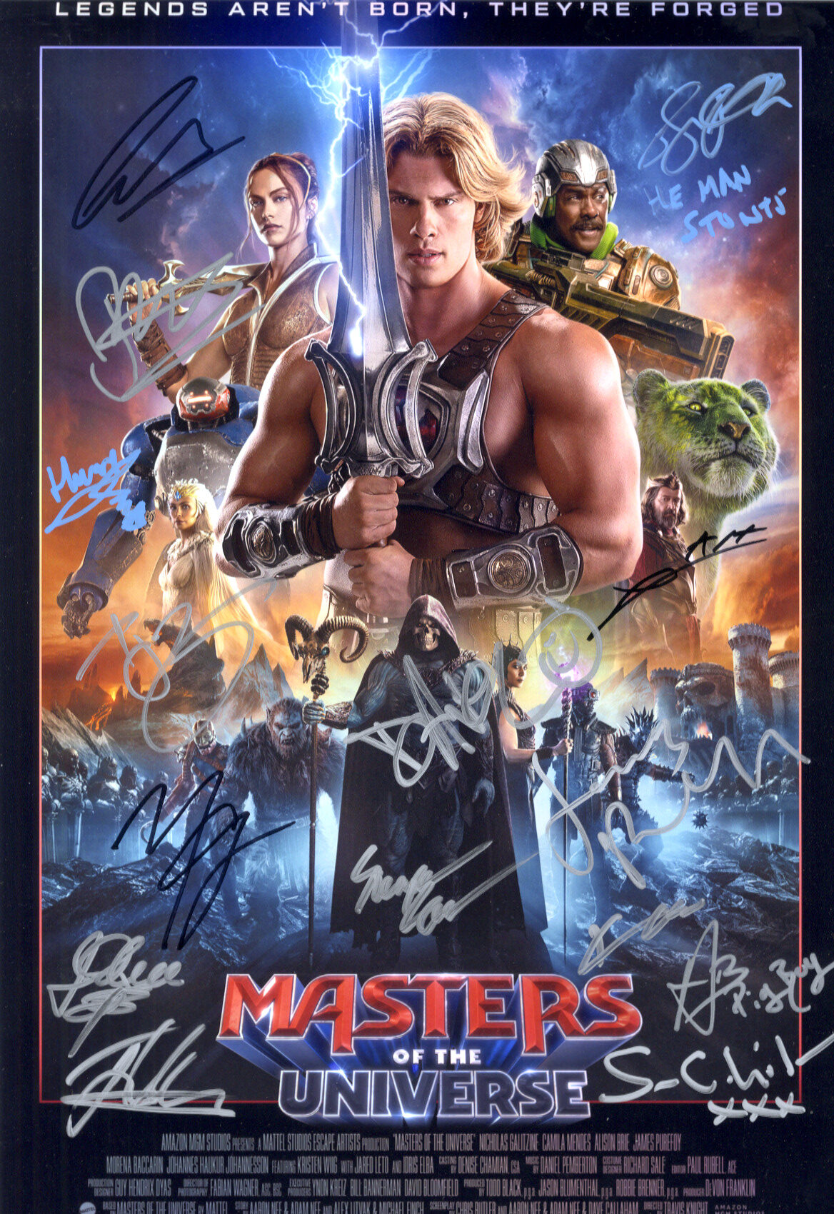 masters of the universe signed cast photo - Nicholas Galitzine. shanks autographs memorabilia