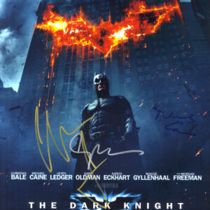 batman begins signed photo Michael caine, christian bale, gary oldman. shanks autographs memorabilia
