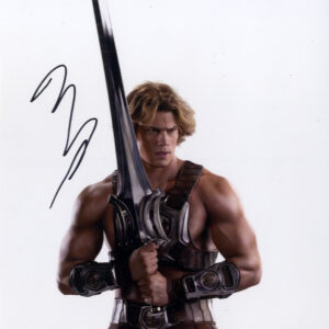 NICHOLAS GALITZINE SIGNED HE-MAN MASTERS OF THE UNIVERSE PHOTO.SHANKS AUTOGRAPHS