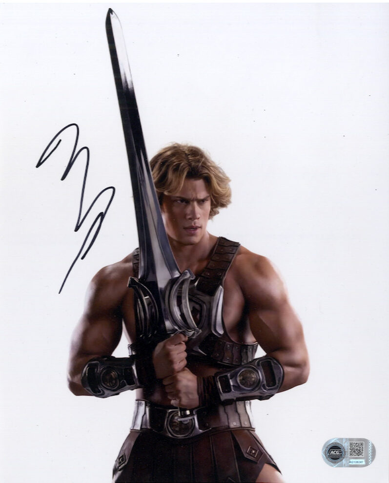 NICHOLAS GALITZINE SIGNED HE-MAN MASTERS OF THE UNIVERSE PHOTO.SHANKS AUTOGRAPHS