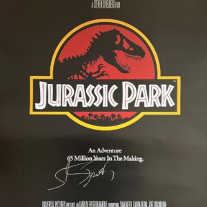 Steven spielberg signed jurassic park movie poster _ SHANKS AUTOGRAPHS, MEMORABILIA