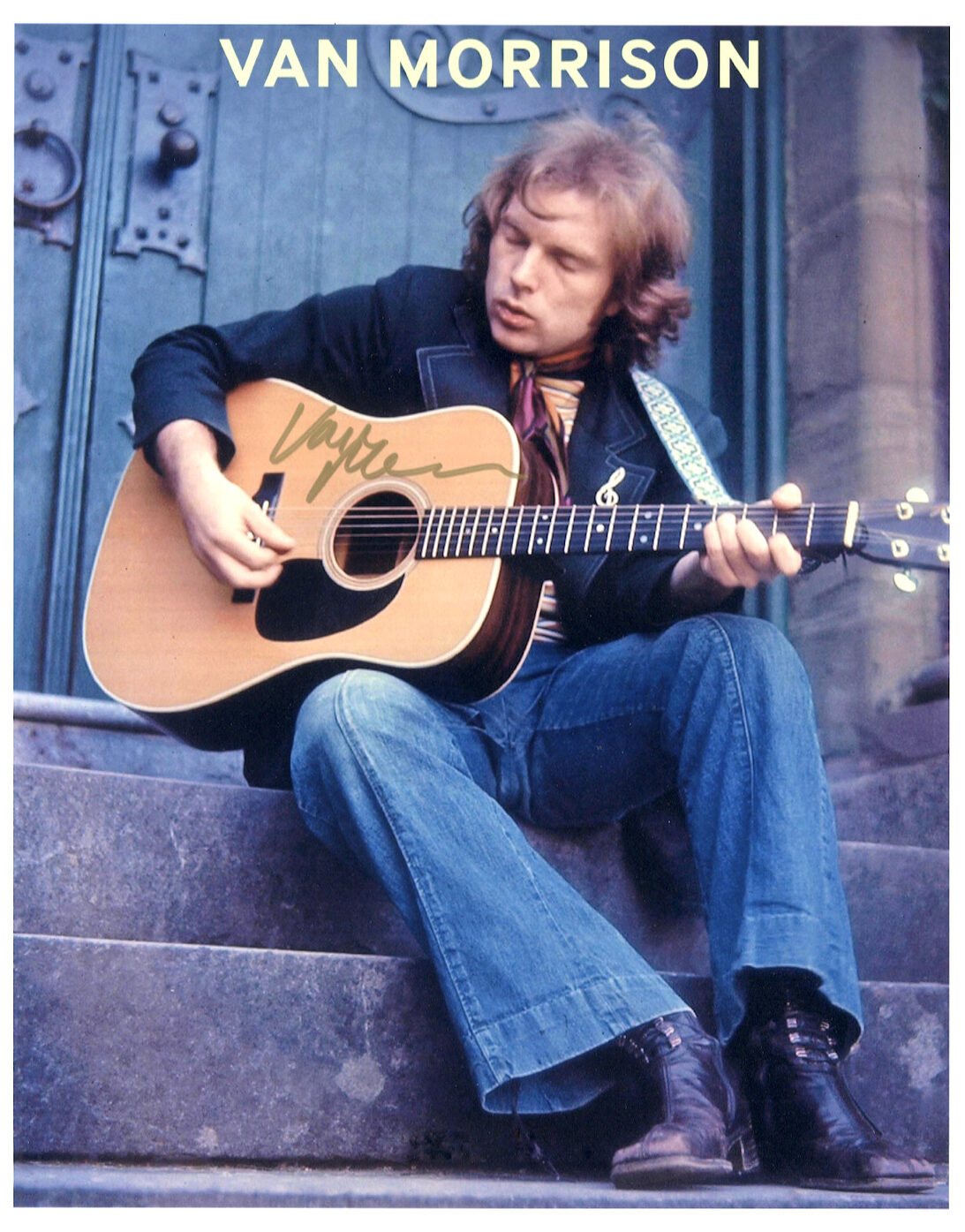 van Morrison signed photograph 11x14.shanks autographs