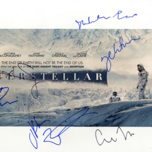 Interstellar Cast signed 12x16 Photo BAS