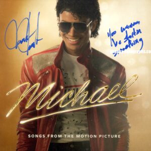 Jaafar Jackson signed Michael OST vinyl with You Wanna Be Startin’ Somethin’ inscription – GRAD authenticated