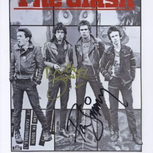 the clash signed photo -mick jones Paul simonon