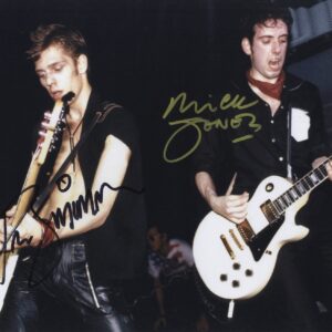 the clash signed photo -mick jones Paul simonon